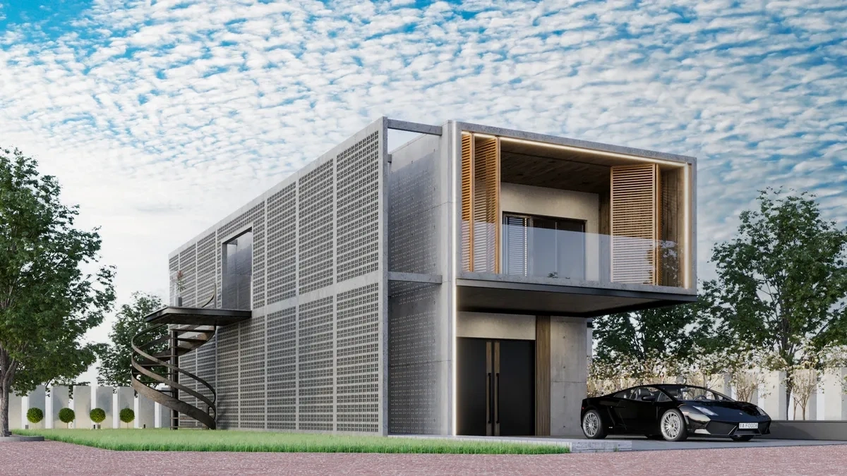 Brutalist Architectural Retreat - Effortless Comfort - View 1